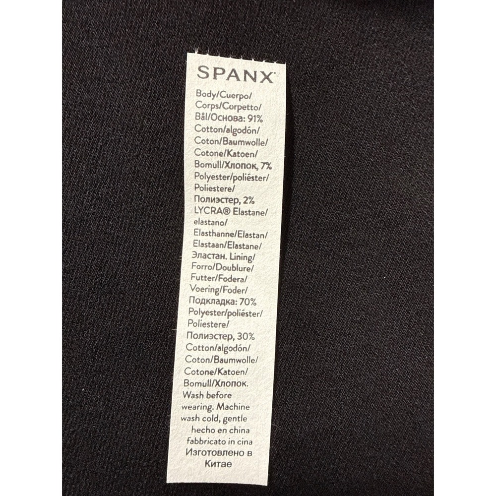 Spanx Flare Jeans Clean Black High Rise Pull On Stretch Denim 20326R Womens L - Picture 8 of 13